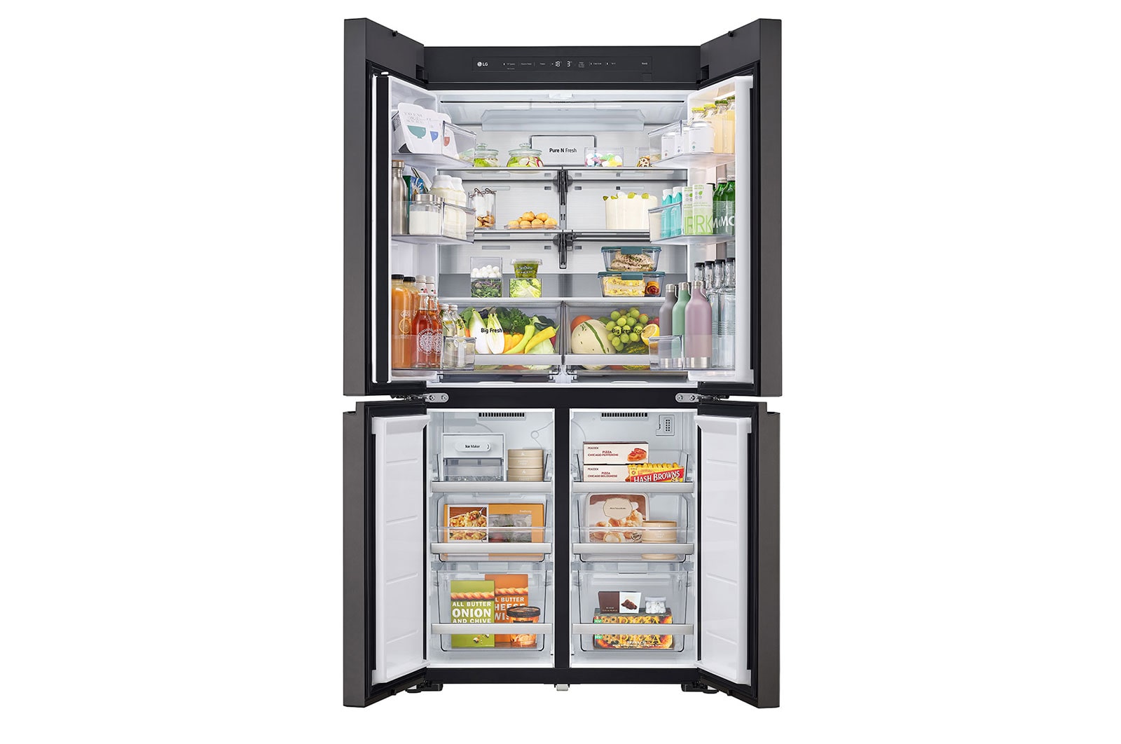 LG 617L French Door Fridge - MoodUP? LED Panels, GF-MV600