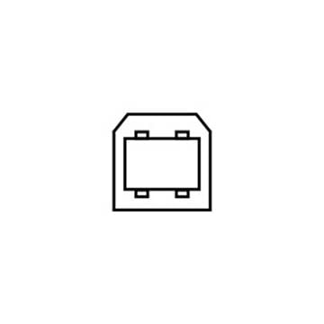 USB 3.0 upstream pictogram.		