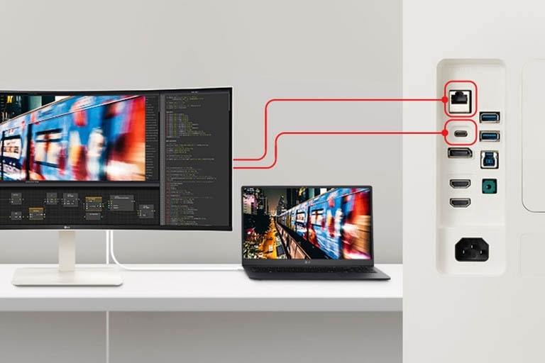 USB Type-C?, RJ45 port.