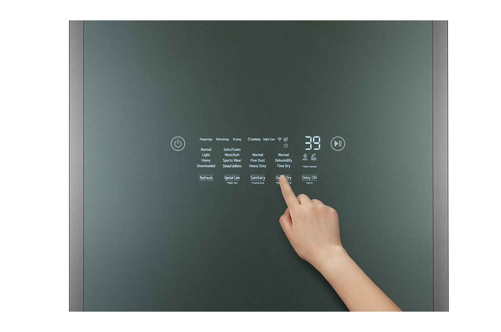 LG 5 Garment TrueSteam? Styler - Forest Green, S5GOC