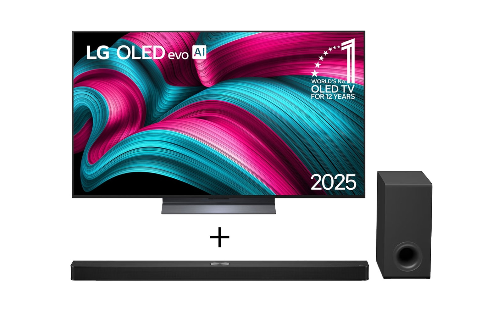 Combo Smart TV LG OLED evo AI C5 77" 2025 + Soundbar LG S90TY 5.1.3 Canais, 570W RMS, Dolby Atmos