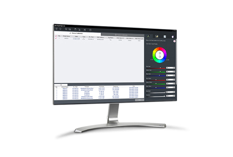 Esta imagem mostra um monitor exibindo a tela da solu??o real.	