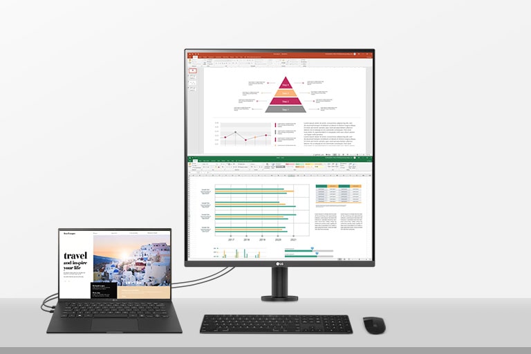 Ao conectar dois cabos, você pode utilizar uma configura??o de monitor duplo.