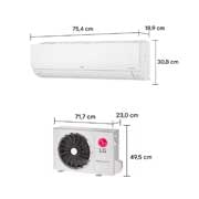 LG Ar-condicionado LG AI Dual Inverter Voice Frio 9.000 BTU Branco 220V, S3-Q09AA31A