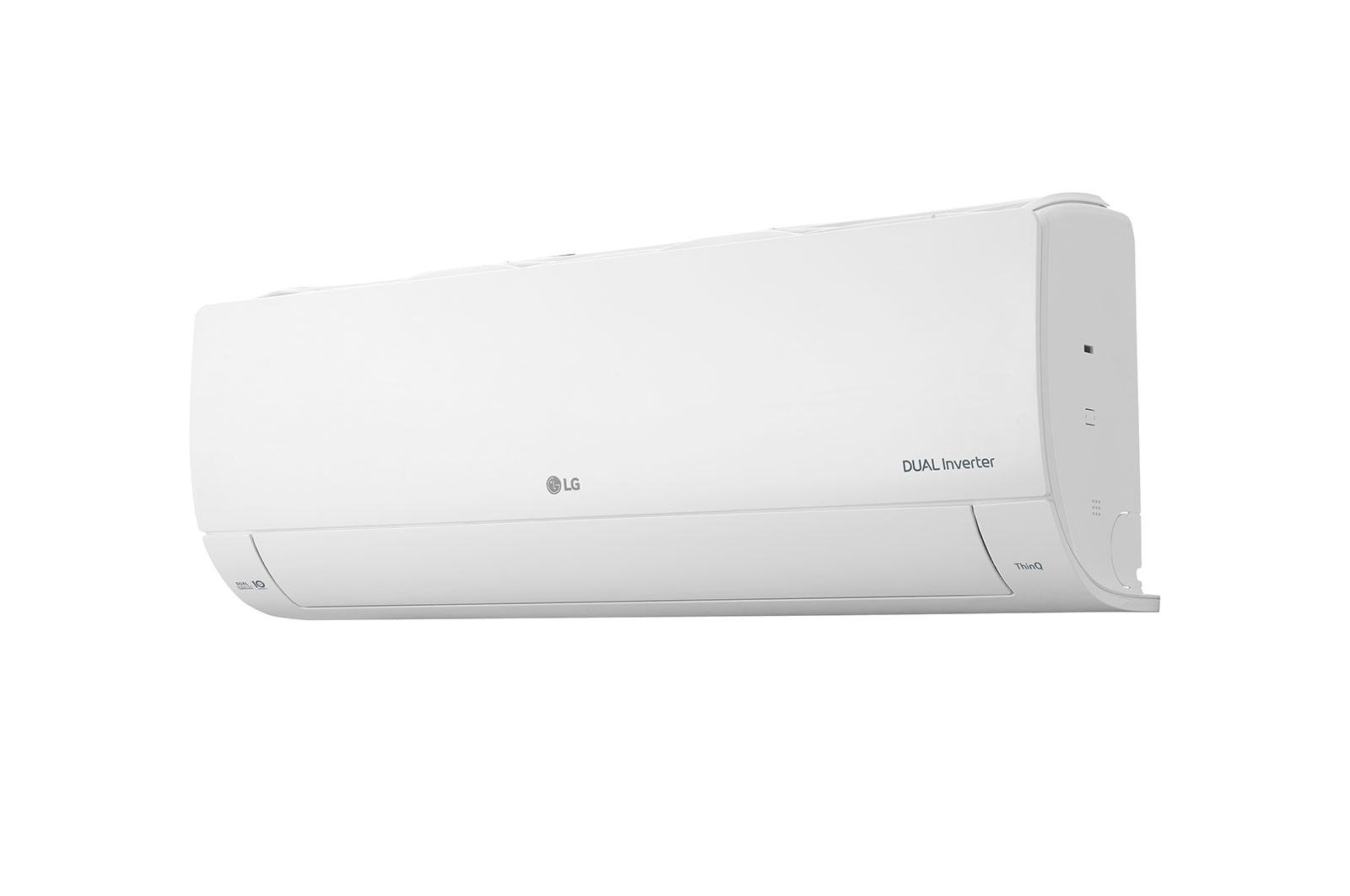 Evaporadora do Ar-Condicionado LG AI Dual Inverter Voice Bi-Split Frio 9.000 BTU 220V modelo S32Q16SA181 visto de frente com a aleta fechada