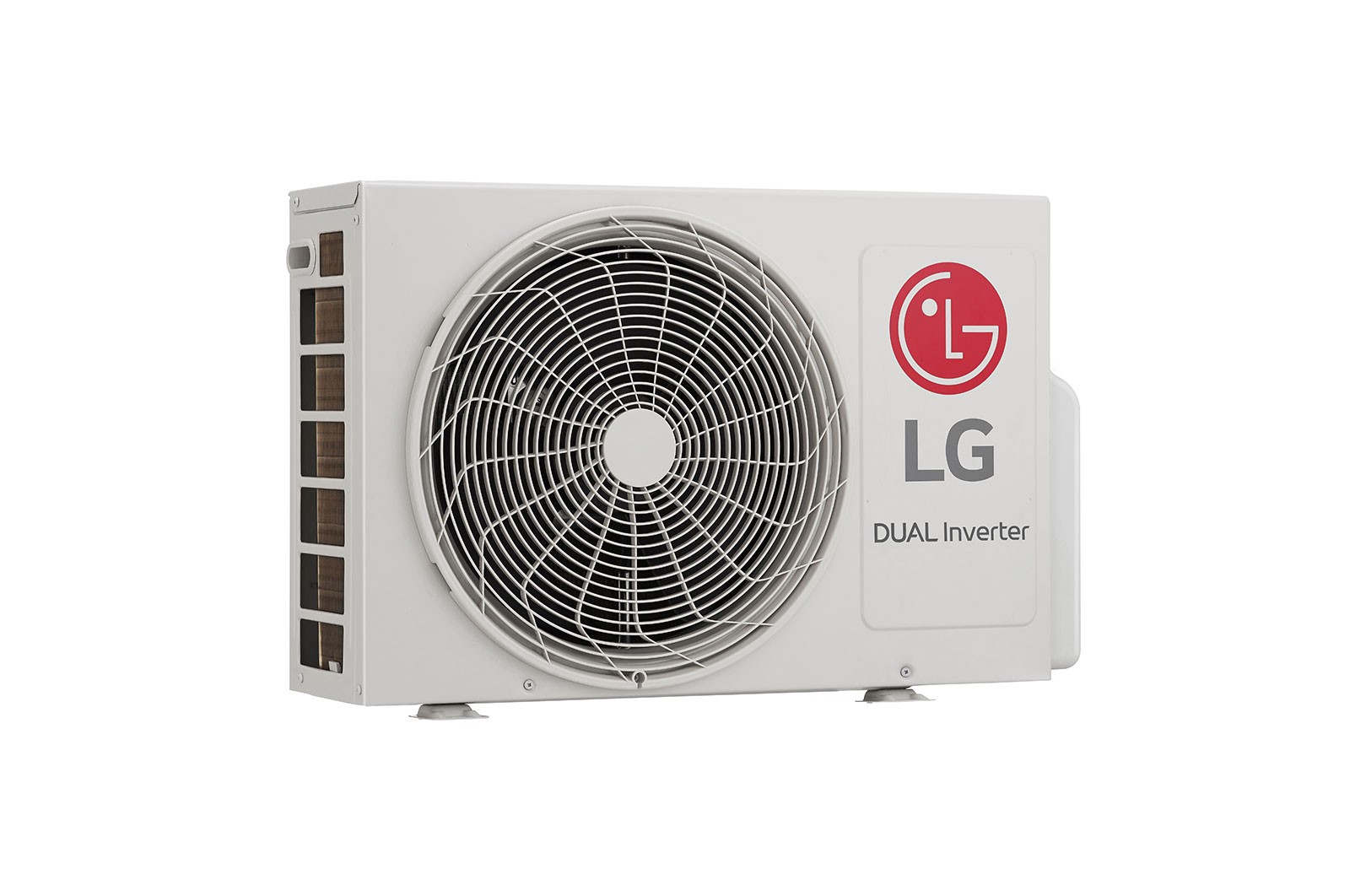 Condensadora do Ar-Condicionado LG AI Dual Inverter Voice Bi-Split Frio 9.000 BTU 220V modelo S32Q16SA181 visto de frente