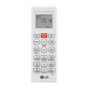 Controle remoto do Ar-Condicionado LG AI Dual Inverter Voice Bi-Split Frio 9.000 BTU 220V modelo S32Q16SA181 visto de frente
