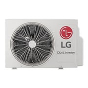 Condensadora do Ar-Condicionado LG AI Dual Inverter Voice Bi-Split Frio 9.000 BTU 220V modelo S32Q16SA181 visto de frente