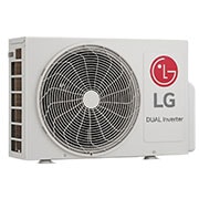 Condensadora do Ar-Condicionado LG AI Dual Inverter Voice Bi-Split Frio 9.000 BTU 220V modelo S32Q16SA181 visto de frente
