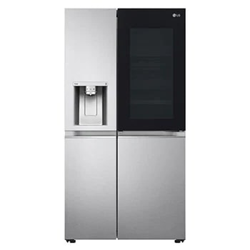 Vista frontal de Geladeira Side by Side 598L 127V GC-X257CSHS - A?o Escovado, faz gelo, A+++, InstaView, frost fre