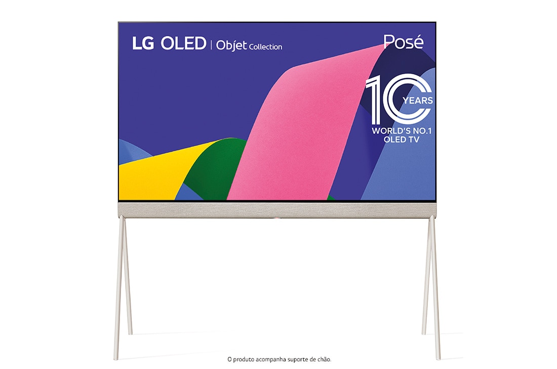 LG Smart TV LG OLED Evo Objet Collection Posé 55'' 4K 120Hz Design 360 Suporte de Ch?o Acabamento tecido 55LX1QPSA, 55LX1QPSA
