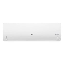 Ar-condicionado split LG branco montado na parede, design minimalista, logo central, adequado para espa?os modernos.