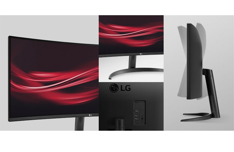 A base e a tela praticamente sem bordas do 34WR50QC-B podem ser ajustas para que você encontre sua posi??o de trabalho ideal, garantindo mais conforto e produtividade no seu dia a dia.