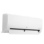Evaporadora do Ar-Condicionado LG AI Dual Inverter Voice 9.000 BTU Frio 220V modelo S3-Q09AA33A visto de frente com a aleta aberta