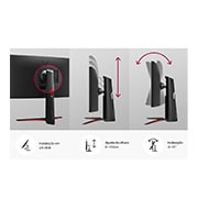 LG Monitor Gamer LG UltraGear Curvo 34” WQHD UltraWide 3440x1440 160Hz 1ms (MBR) HDR10 AMD FreeSync HDMI 34GP63A-B, 34GP63A-B