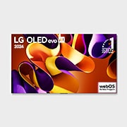 LG OLED evo AI TV, OLED G4’ün ?nden g?rünümü. Ekranda 11 Y?ld?r Dünyan?n 1 Numaral? OLED’i Amblemi ve webOS Re:New Program logosu.