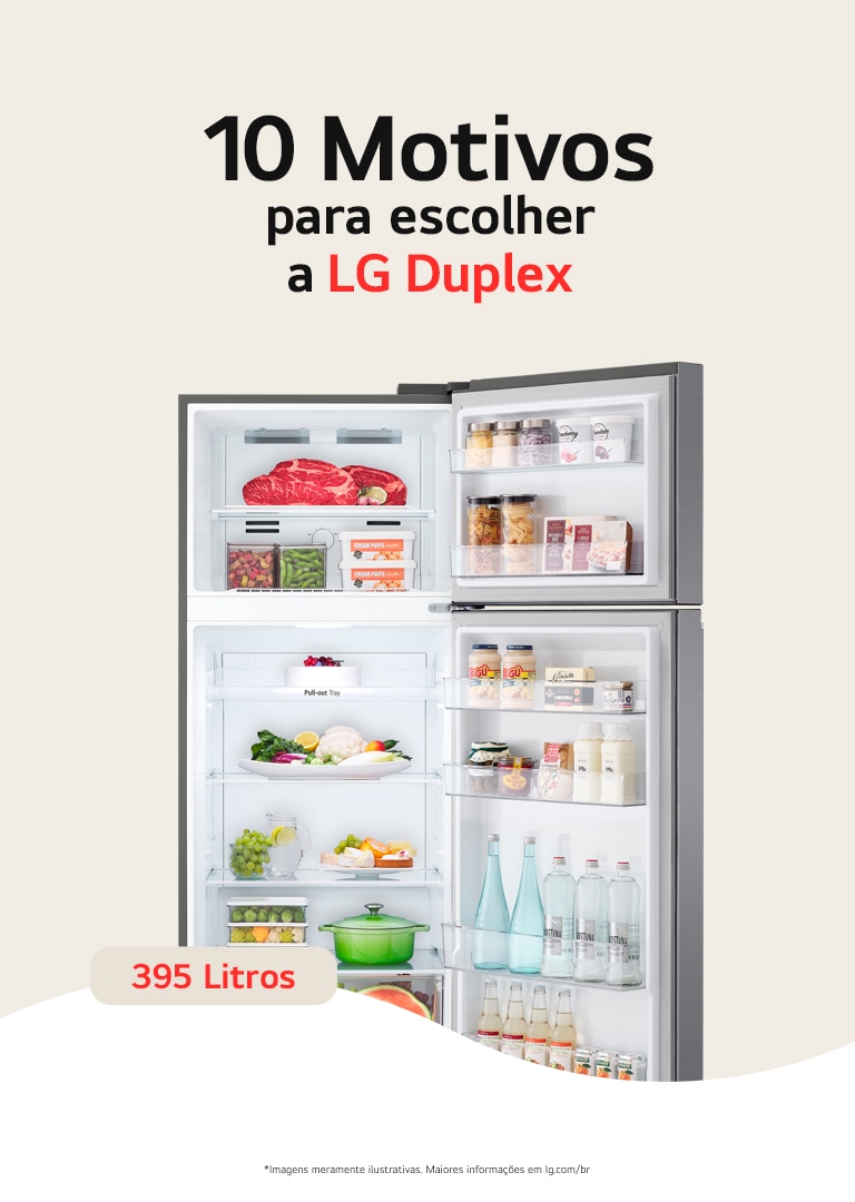 Geladeira LG duplex GN-B392PQDB: eficiência energética,design moderno e tecnologia de resfriamento avan?ada para sua cozinha