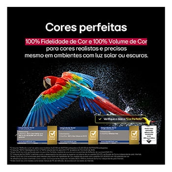 Conteúdo de fic??o científica sendo reproduzido na tela de uma LG TV. Na tela aparece a interface do AI Chatbot. O usuário enviou uma mensagem ao chatbot dizendo que a tela está muito escura. O chatbot ofereceu solu??es para a solicita??o. A cena inteira está dividida em duas partes. Um lado é mais escuro, o outro lado é mais claro, mostrando como o AI Chatbot resolveu o problema para o usuário automaticamente. O texto explica que o Al Chatbot pode entender a inten??o do usuário e fornecer solu??es para resolver problemas.