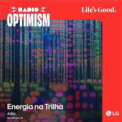 Capa do álbum Energia na Trilha, criada por Julia com IA.