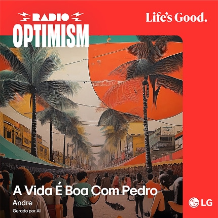 Capa do álbum A Vida é Boa Com Pedro, criada por Andre com IA.