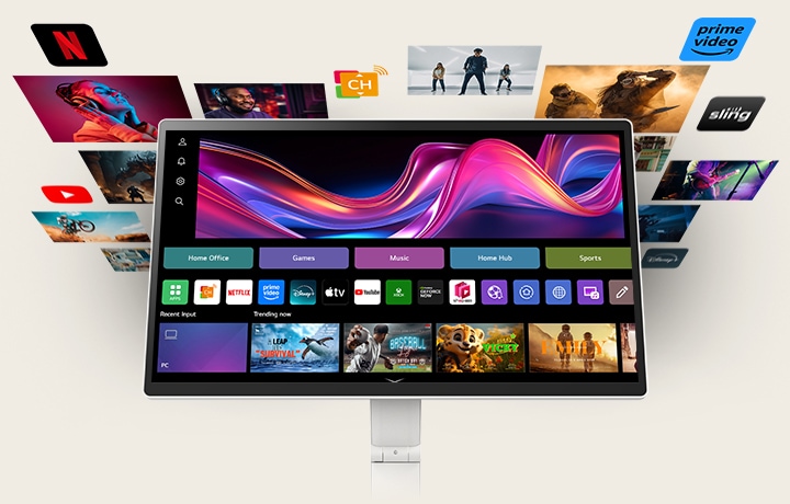 Com o webOS, tenha acesso fácil a vários conteúdos via apps como Netflix, Prime Video, Disney+, YouTube, Apple TV e os canais grátis da LG. Receba recomenda??es personalizadas, explore apps como Esportes, Jogos e LG Fitness, e controle tudo com o controle remoto ou toque.