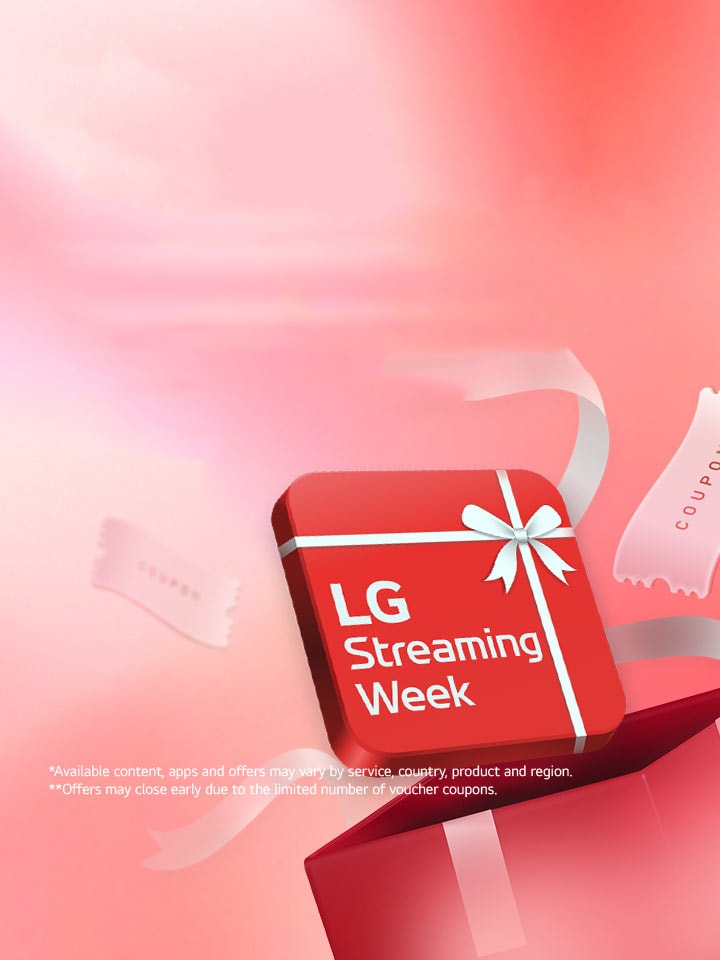 A red box is placed with text saying "LG Streaming Week" on it.