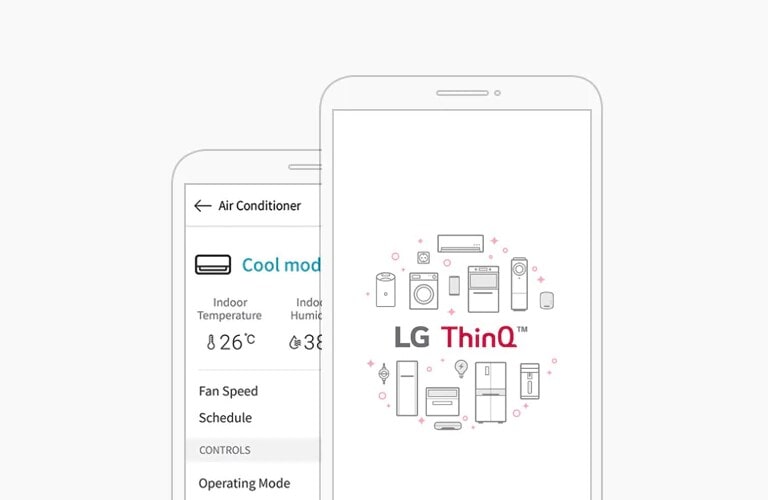 LG ThinQ? application allows users to conveniently monitor and control their air conditioners
