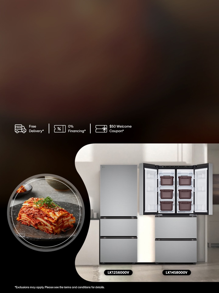 Perfect your Kimjang with up to $500 savings on LG Kimchi/Specialty Food Refrigerator