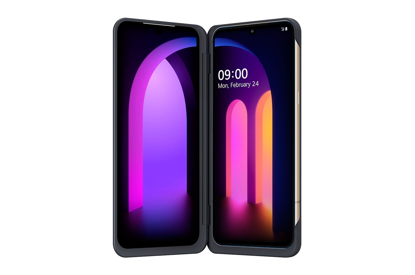 Front view of LG V60 ThinQ 5G LMV600TM2X