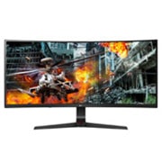 Front view of 34” 21:9 Gaming Monitor with G-Sync<sup>?</sup> Compatible 34GL750-B