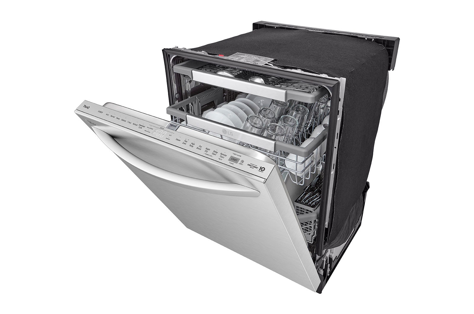 LG Smart Top Control Dishwasher with 1-Hour Wash & Dry, QuadWash Pro?, TrueSteam?, and Dynamic Heat Dry?, LDTH7972S
