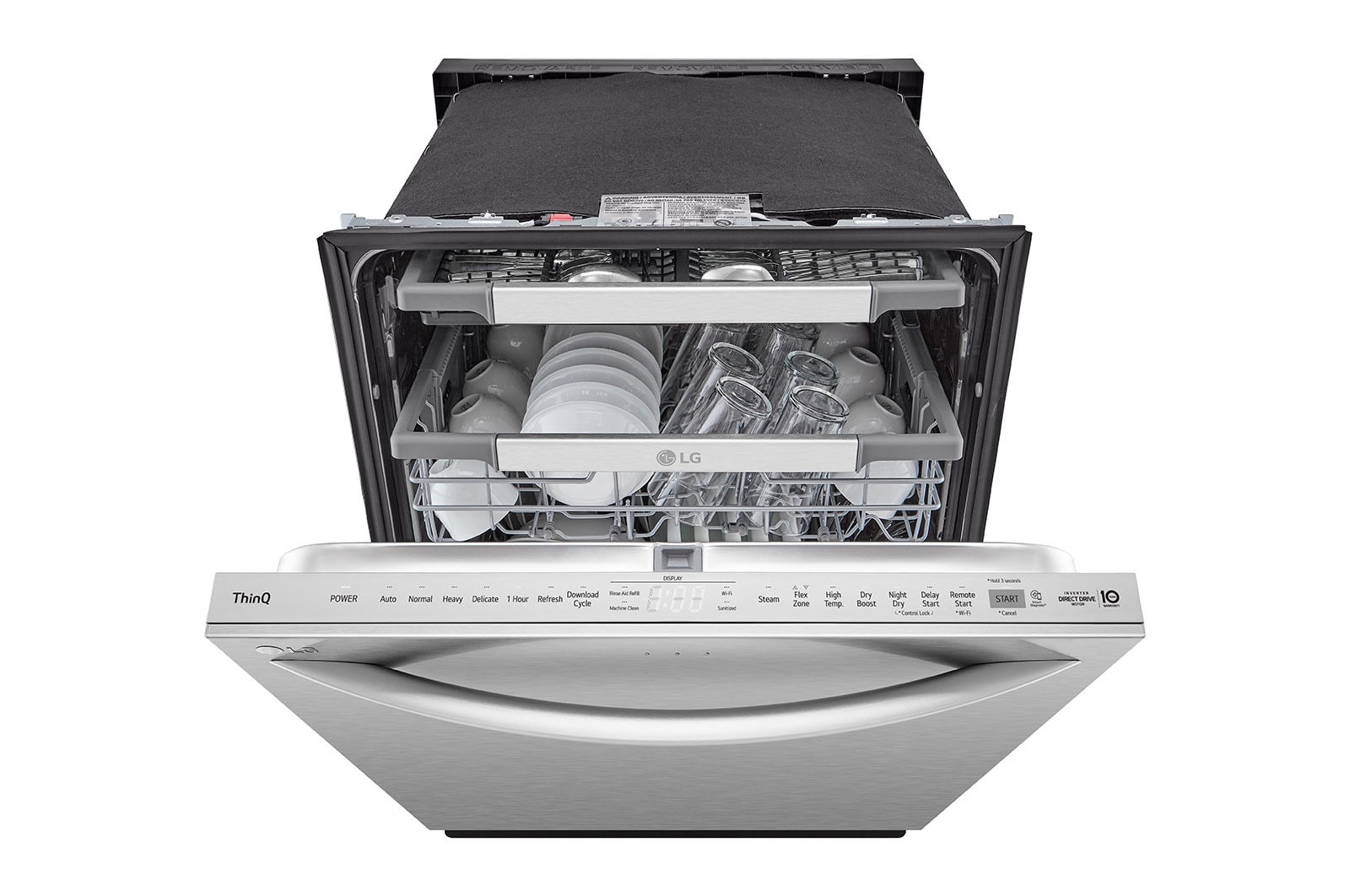LG Smart Top Control Dishwasher with 1-Hour Wash & Dry, QuadWash Pro?, TrueSteam?, and Dynamic Heat Dry?, LDTH7972S