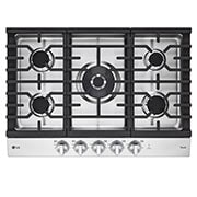 LG 30” Smart Gas Cooktop with UltraHeat? 22K BTU Dual Burner and LED Knobs, CBGJ3027S
