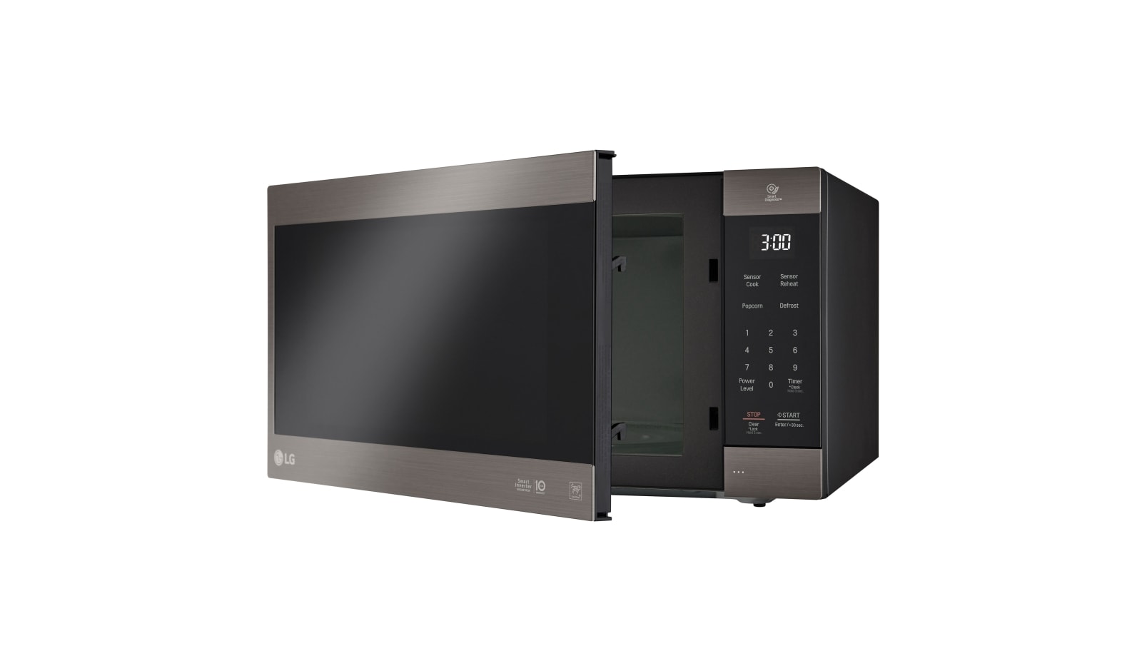 LG Black Stainless Steel Series 2.0 cu. ft. NeoChef? Countertop Microwave with Smart Inverter and EasyClean?, LMC2075BD