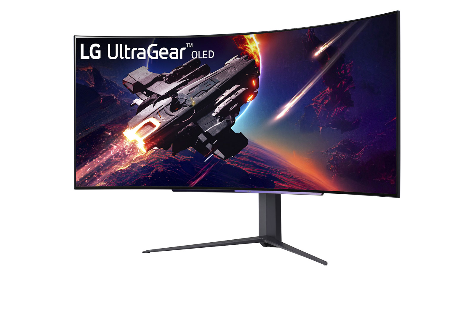 LG 45'' UltraGear? OLED Curved Gaming Monitor WQHD with 240Hz Refresh Rate 0.03ms (GtG) Response Time, 45GR95QE-B