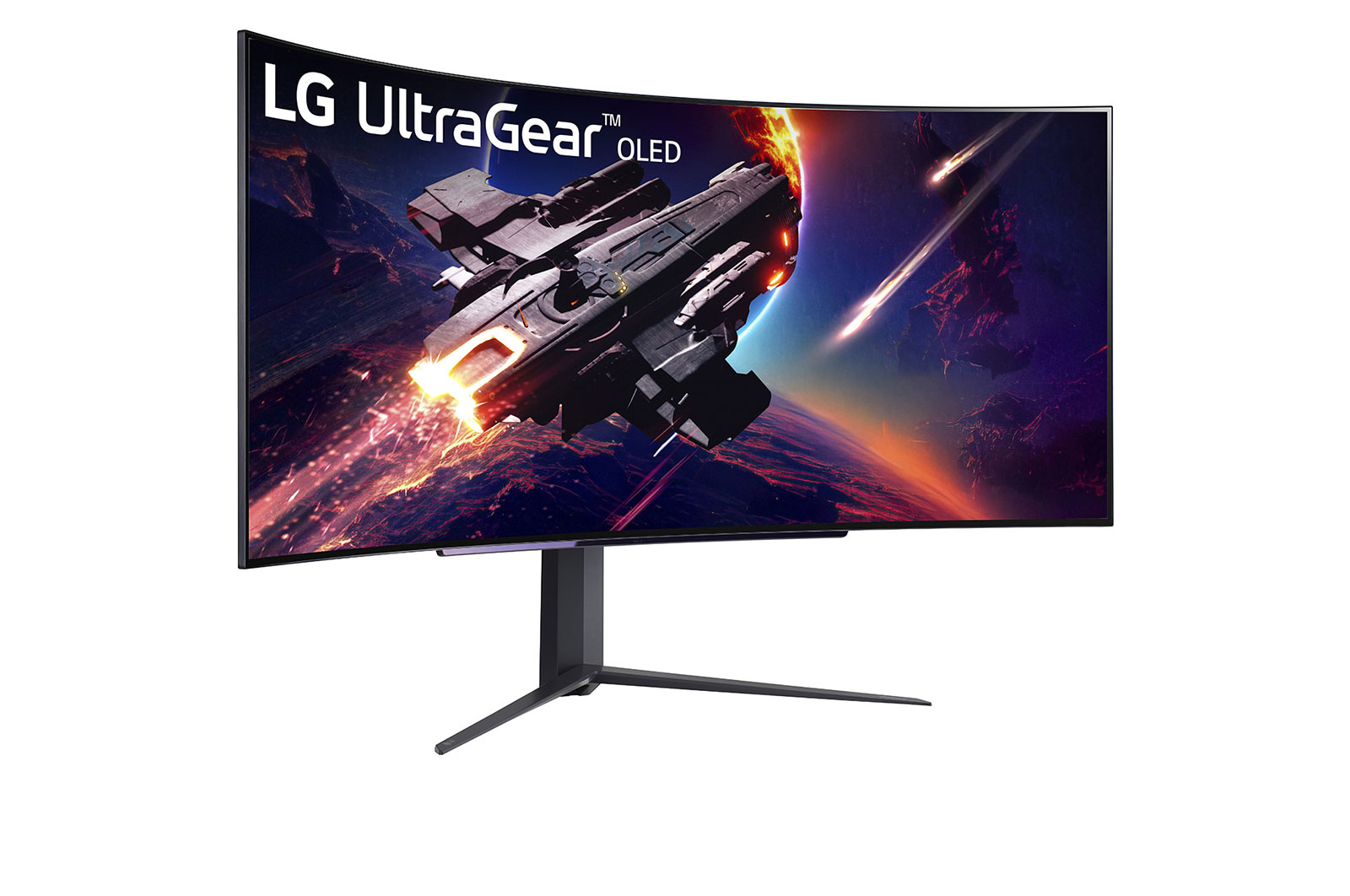 LG 45'' UltraGear? OLED Curved Gaming Monitor WQHD with 240Hz Refresh Rate 0.03ms (GtG) Response Time, 45GR95QE-B