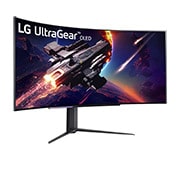 LG 45'' UltraGear? OLED Curved Gaming Monitor WQHD with 240Hz Refresh Rate 0.03ms (GtG) Response Time, 45GR95QE-B
