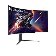 LG 45'' UltraGear? OLED Curved Gaming Monitor WQHD with 240Hz Refresh Rate 0.03ms (GtG) Response Time, 45GR95QE-B