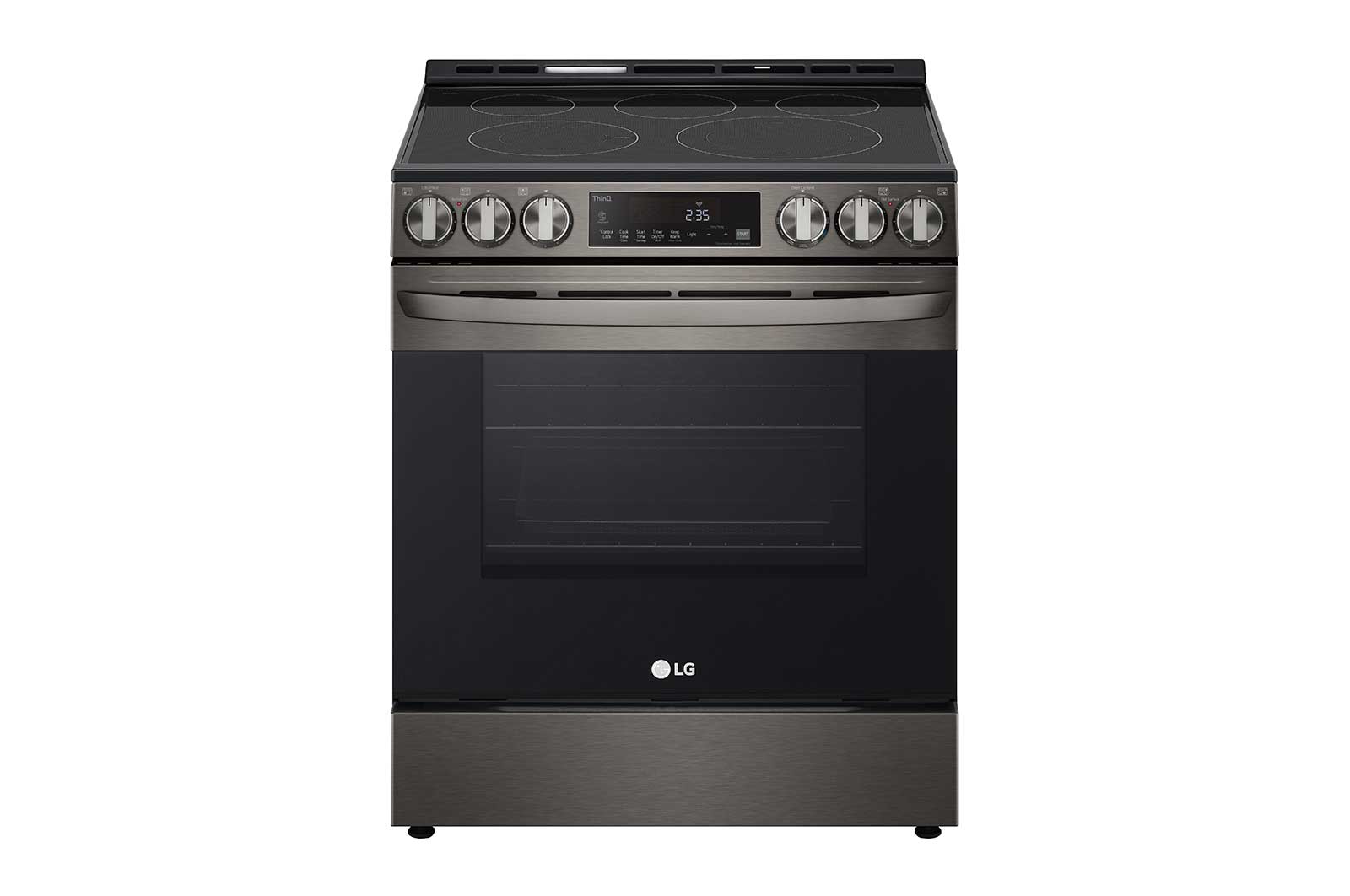 LG 6.3 cu ft. Smart Wi-Fi Enabled Fan Convection Electric Slide-in Range with Air Fry & EasyClean?, Black Stainless Steel, LSEL6333D