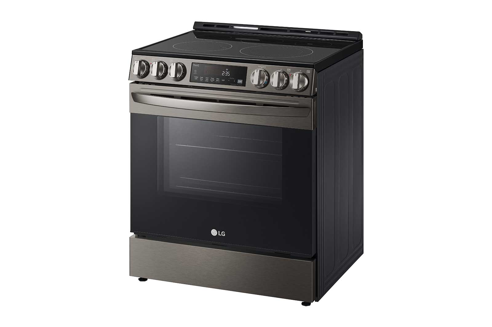 LG 6.3 cu ft. Smart Wi-Fi Enabled Fan Convection Electric Slide-in Range with Air Fry & EasyClean?, Black Stainless Steel, LSEL6333D