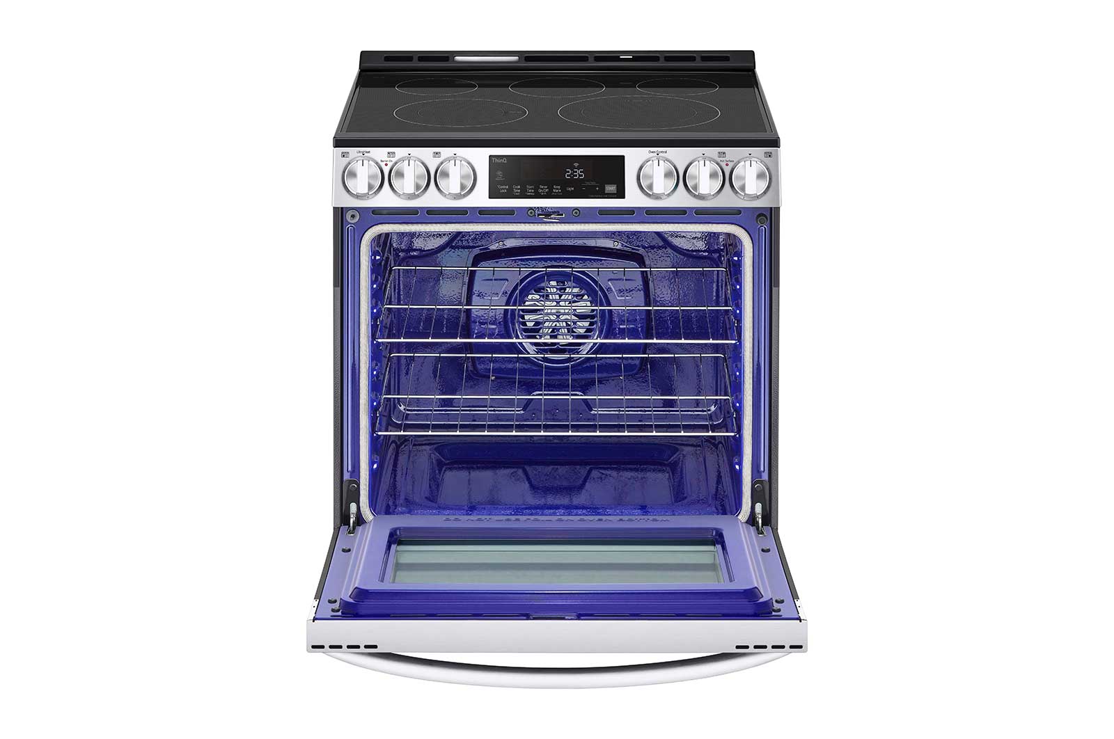 LG 6.3 cu ft. Smart Wi-Fi Enabled Fan Convection Electric Slide-in Range with Air Fry & EasyClean?, Stainless Steel, LSEL6333F
