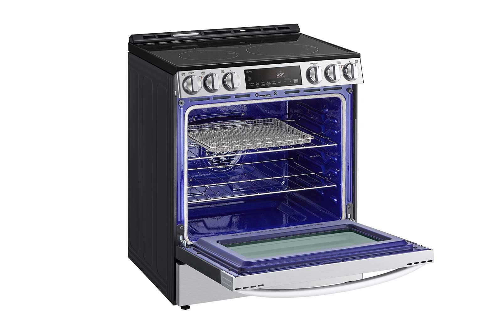 LG 6.3 cu ft. Smart Wi-Fi Enabled Fan Convection Electric Slide-in Range with Air Fry & EasyClean?, Stainless Steel, LSEL6333F