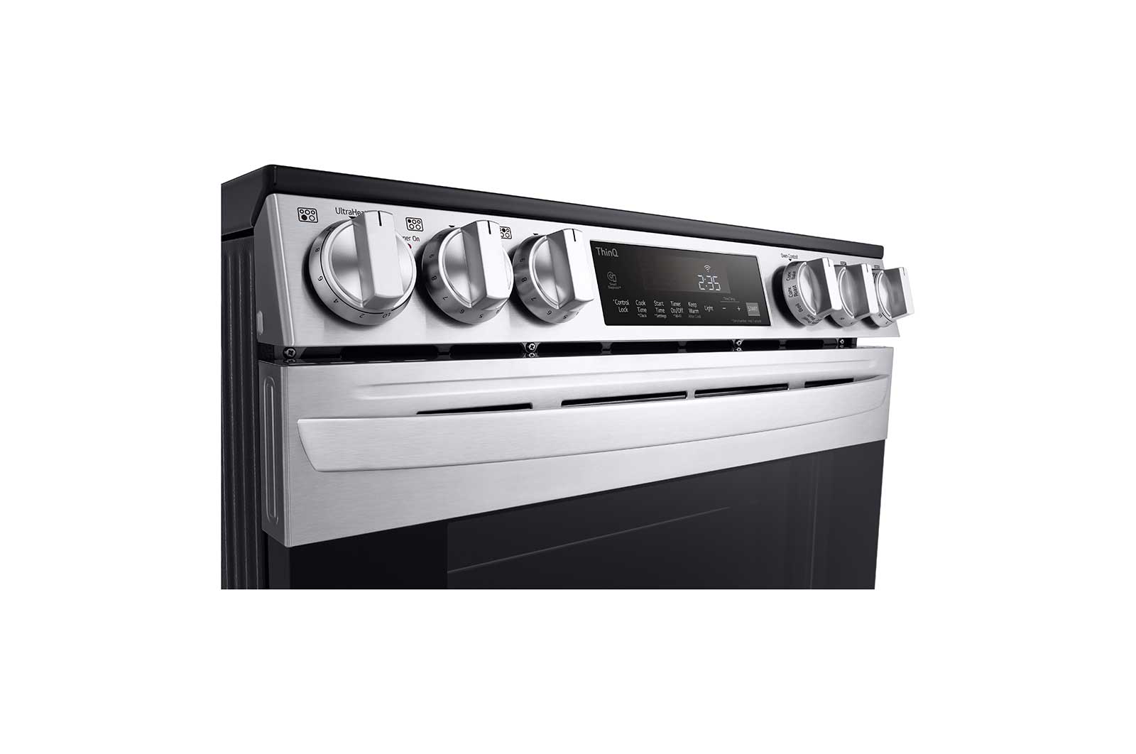 LG 6.3 cu ft. Smart Wi-Fi Enabled Fan Convection Electric Slide-in Range with Air Fry & EasyClean?, Stainless Steel, LSEL6333F