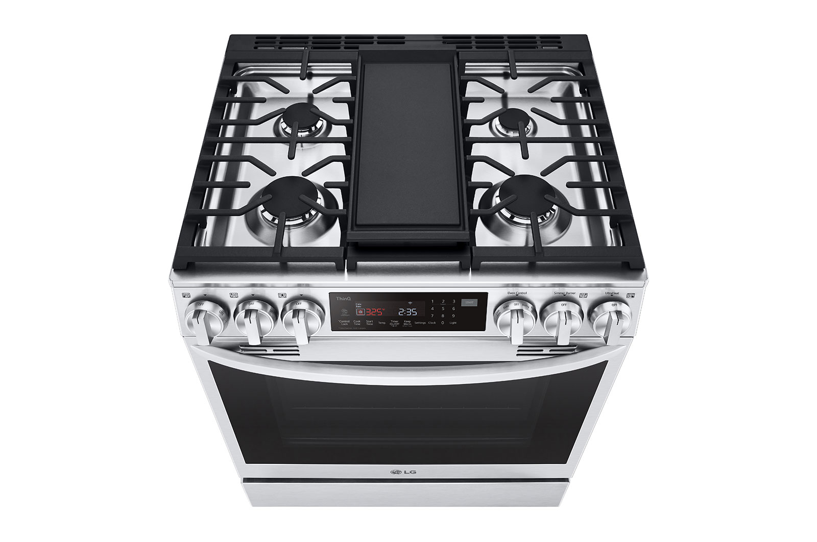 LG 6.3 cu ft. Smart Wi-Fi Enabled ProBake Convection? InstaView? Gas Slide-in Range with Air Fry, LSGL6335F