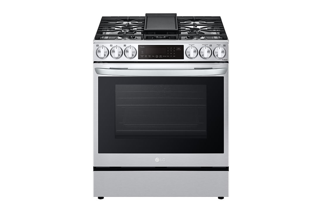 LG 6.3 cu ft. Smart Wi-Fi Enabled ProBake Convection? InstaView? Gas Slide-in Range with Air Fry, LSGL6335F