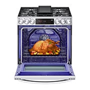 LG 6.3 cu ft. Smart Wi-Fi Enabled ProBake Convection? InstaView? Gas Slide-in Range with Air Fry, LSGL6335F