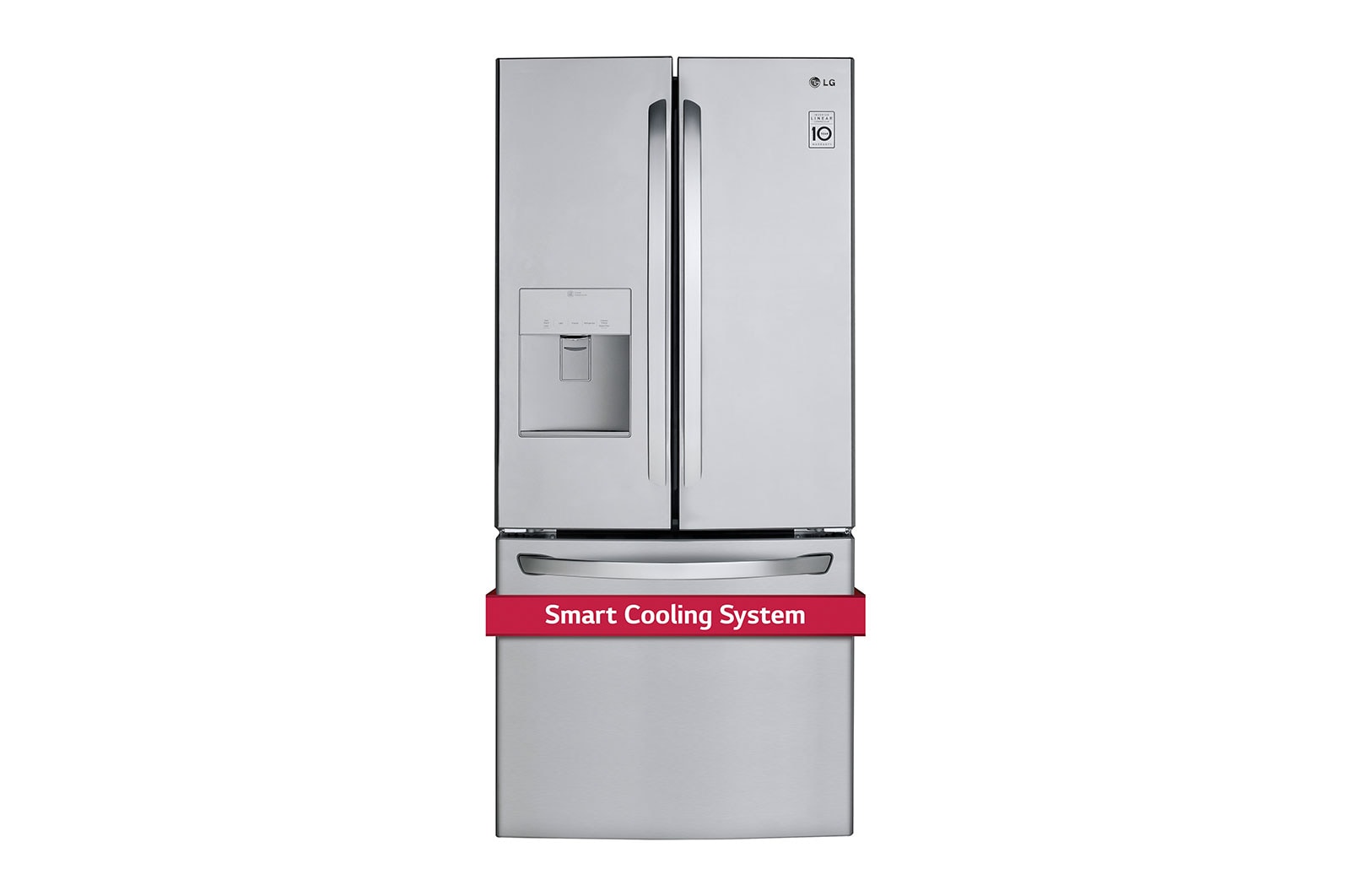 LG 30" French Door Refrigerator with Smart Cooling System, 22 cu. Ft., LFD22716ST