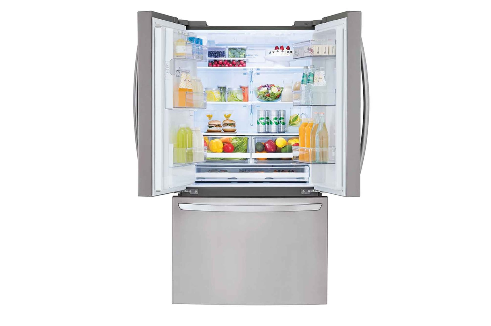 LG 36'' Smudge Resistant Refrigerator with ThinQ? Technology and Dual Ice Makers, LFXS26973S