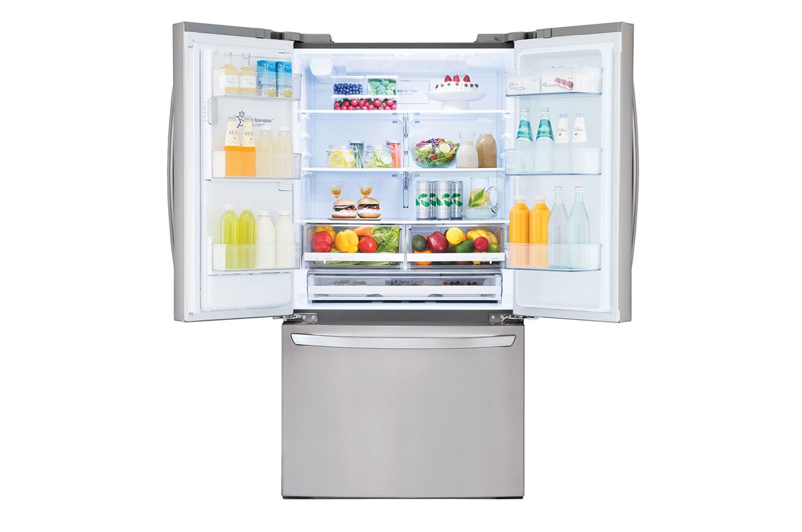 LG 36'' Smudge Resistant Refrigerator with ThinQ? Technology and Dual Ice Makers, LFXS26973S