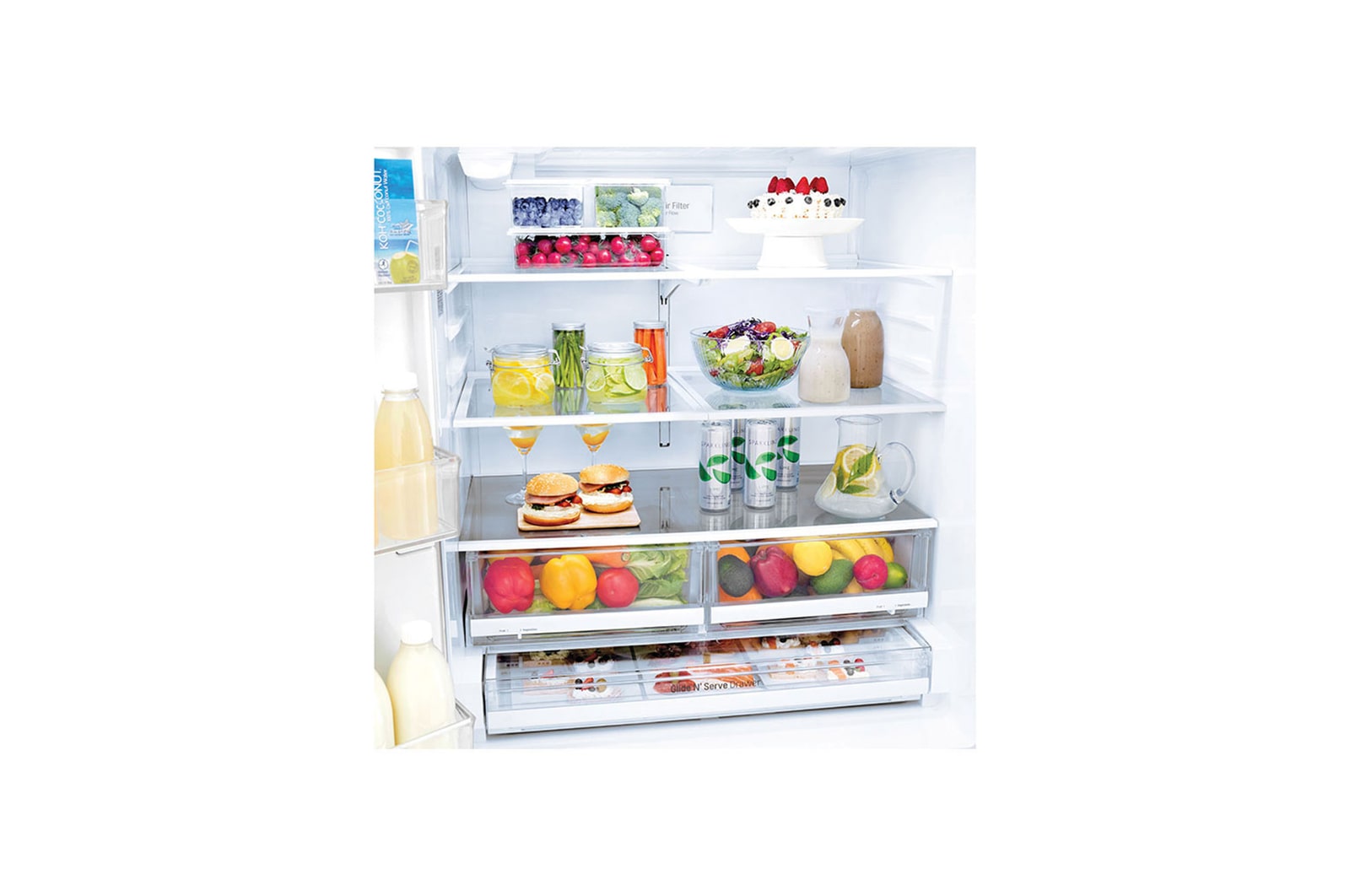 LG 36'' Smudge Resistant Refrigerator with ThinQ? Technology and Dual Ice Makers, LFXS26973S